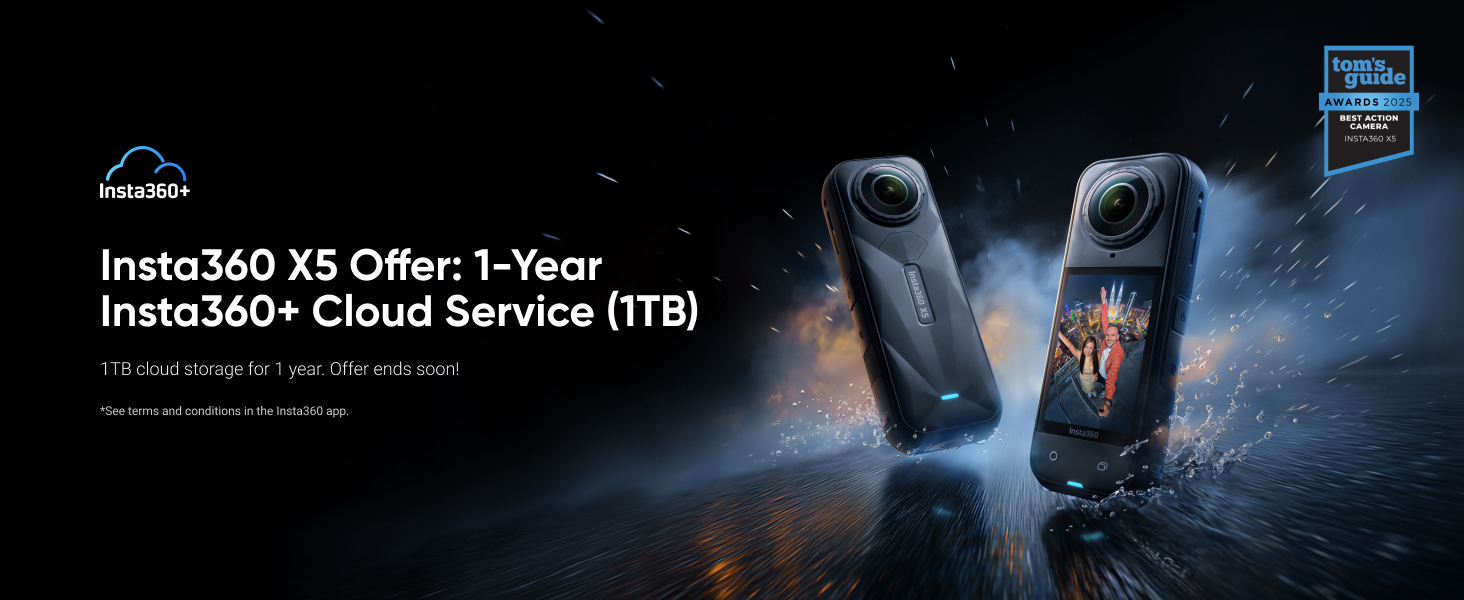 新品 Insta360 X5 Amazon.com : Insta360 X5 - Waterproof 8K 360° Action Camera